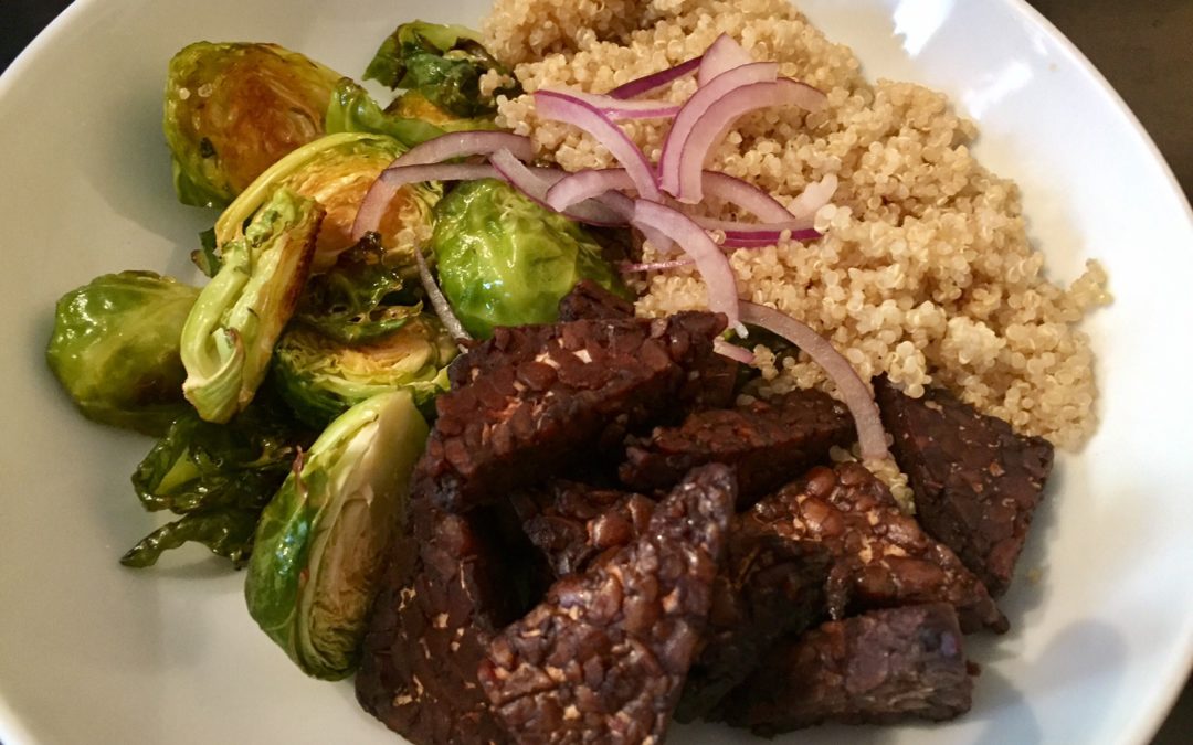 Maple Balsamic Roasted Tempeh - Andrea Docherty Nutrition